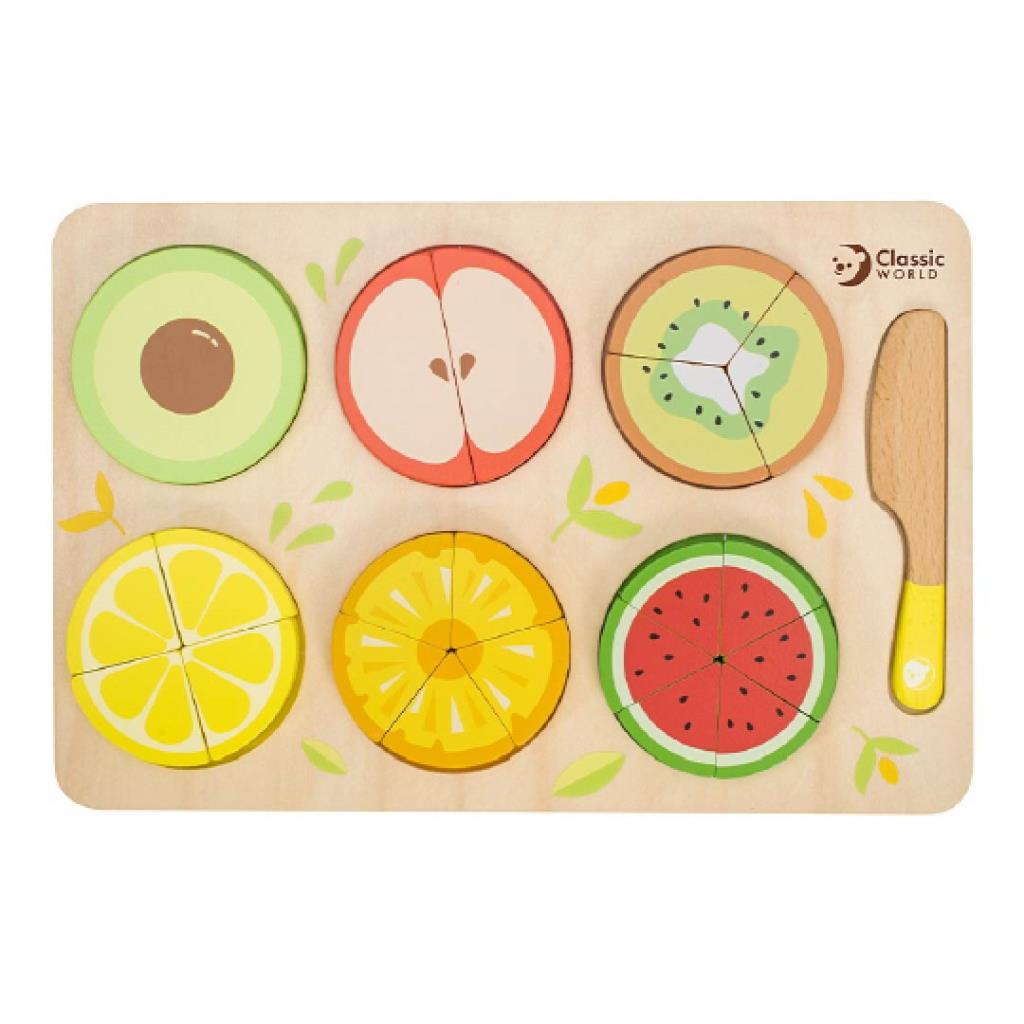 Classic World Wooden Fruit Cutting Puzzle